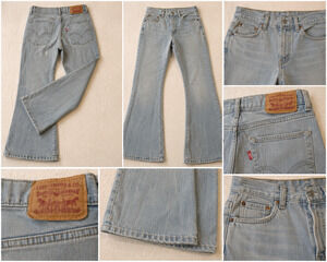 Levi's Kids Size 12 Adjustable Waist Flare Jeans Y2K Retro Boho Western School